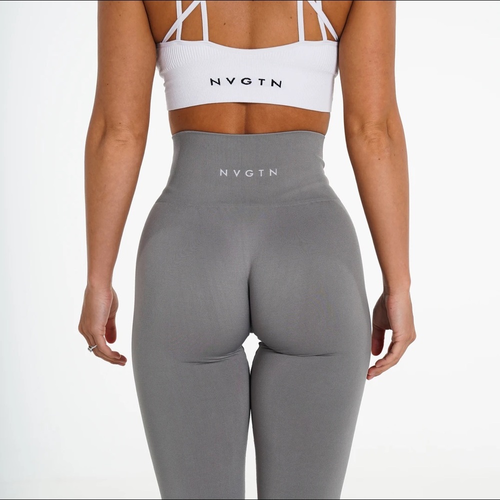 NVGTN Light Grey Solid Seamless Leggings